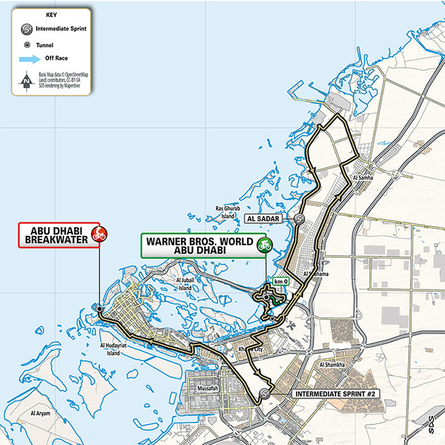 2023 UAE Tour stage 6 map